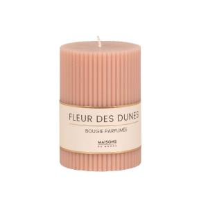 Bougie striée parfumée rose H10, 340g