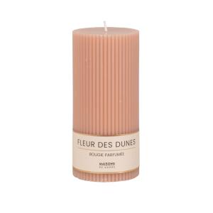 Bougie striée parfumée rose H15, 500g