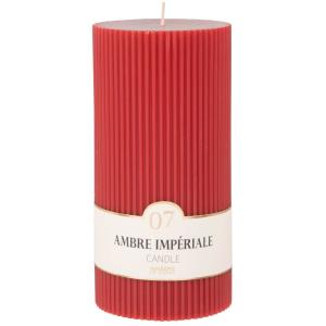 Bougie striée parfumée rouge H18, 1000g