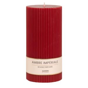 Bougie striée parfumée rouge H18, 1000g