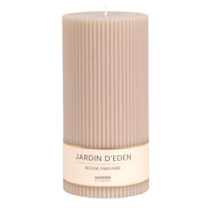 Bougie striée parfumée taupe H18, 1000g