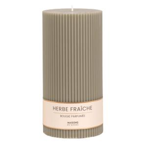 Bougie striée parfumée verte H18 1000 g