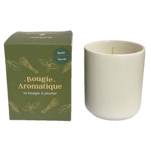 Bougie vétiver et basilic 40h