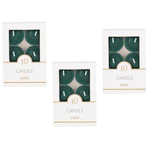 Bougies chauffe-plat bleu canard (x6)