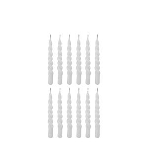 Bougies en paraffine blanc ( Pack de 12 )