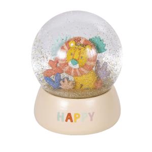 Boule à neige lion multicolore