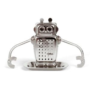 Boule à thé robot en inox argent