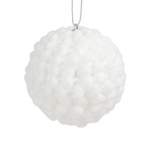 Boule de Noël enneigée blanche