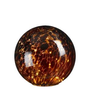 Boule déco LED en verre marron D20