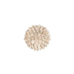 Boule en coquillages en pierre blanche D13cm