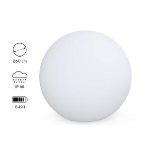 Boule led 60cm – sphère décorative lumineuse, D60cm, blanc…