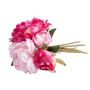 Bouquet de pivoines artificielles roses