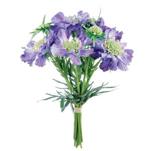 Bouquet de scabiosa artificiel violet H36