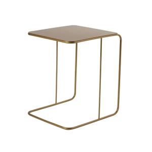 Bout de canapé avec plateau en Métal H46 cm - Doré