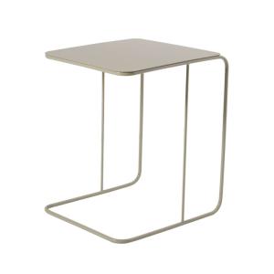 Bout de canapé avec plateau en Métal H46 cm - Taupe