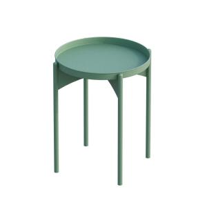 Bout de canapé avec plateau rond en Métal H57 cm - Vert