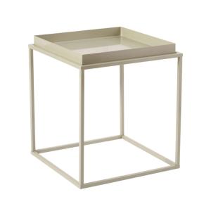 Bout de canapé carré avec plateau à rebords H52 cm - Taupe…