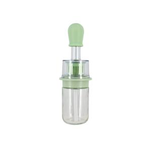 Bouteille d'huile avec brosse 18cl en verre et en plastique