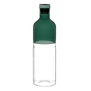 Bouteille en verre transparent et vert 1L