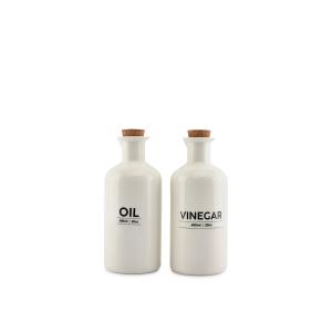 Bouteille huile et vinaigre set 60cl blanc