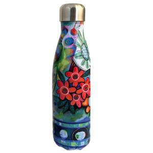 Bouteille isotherme en inox fleurs 500ml