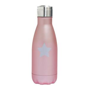 Bouteille star isotherme 260 ml rose etoile grise