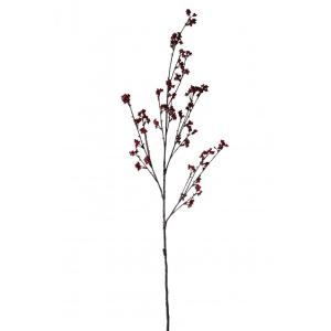 Branche baies plastique rouge/marron H120cm