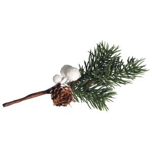 Branche décorative - Sapin et baies blanches - Art floral -…