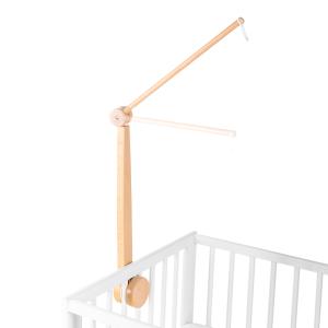 Bras mobile pour berceau de bébé en bois naturel brun
