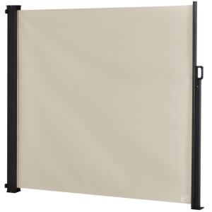 Brise-vue latéral rétractable extérieur aluminium beige