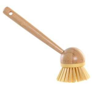 Brosse vaisselle bambou et plastique 7.5x7.5x22cm