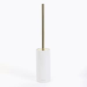 Brosse WC en porcelaine blanche