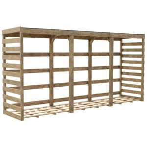 Bûcher en bois marron 360 x 80 x 170 cm