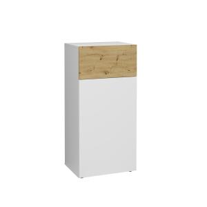 Buffet 1 porte 1 tiroir - L55 cm - Blanc