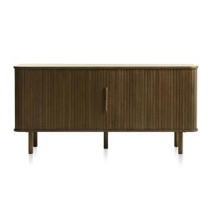 Buffet 2 portes 160 cm bois foncé 160x76x45 cm