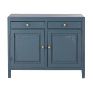 Buffet 2 portes 2 tiroirs bleu L110