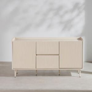 Buffet 2 portes 2 tiroirs écru L140