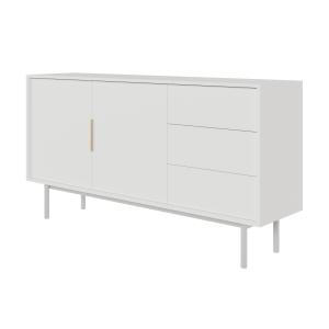 Buffet 2 portes 3 tiroirs blanc 154 cm