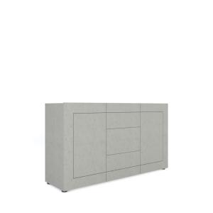 Buffet 2 portes/3 tiroirs effet bois gris cachemire 150x40x…