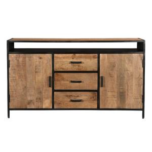 Buffet 2 portes 3 tiroirs L150cm, bois de Manguier massif e…