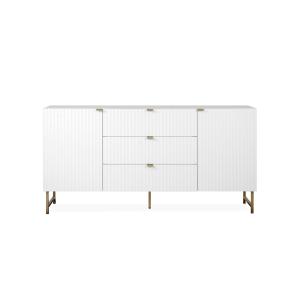 Buffet 2 portes 3 tiroirs L179 x H90 cm - Blanc