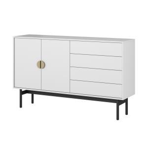 Buffet 2 portes 4 tiroirs blanc 154 cm