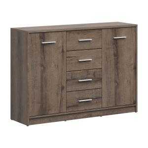 Buffet 2 portes 4 tiroirs stratifiés beige