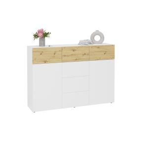 Buffet 2 portes 6 tiroirs- L163 cm - Blanc