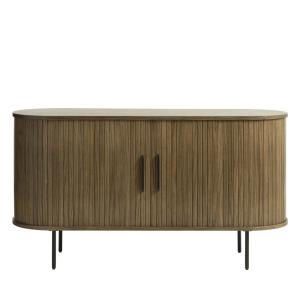 Buffet 2 portes angles arrondis bois et métal L140cm - Bois…