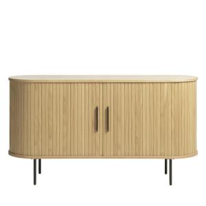 Buffet 2 portes aux angles arrondis en bois et métal L140cm…