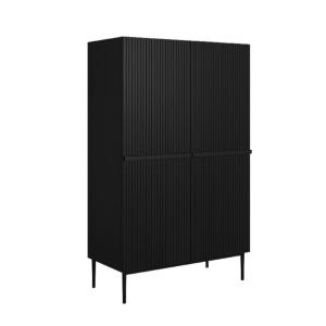 Buffet 2 portes avec pied en métal noir 100x160 cm
