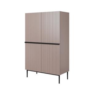 Buffet 2 portes avec pied en métal noir-rose 100x160 cm