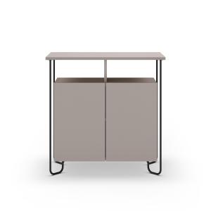 Buffet 2 portes avec pieds en métal L80 cm - Marron