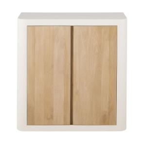 Buffet 2 portes blanc crème L85